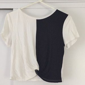 Black and white crop top